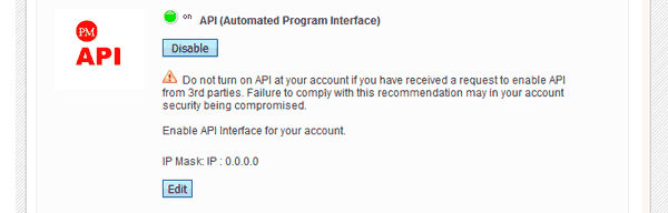 Pro Hyip Script - Perfect Money Automated Program Interface (API) Enabled